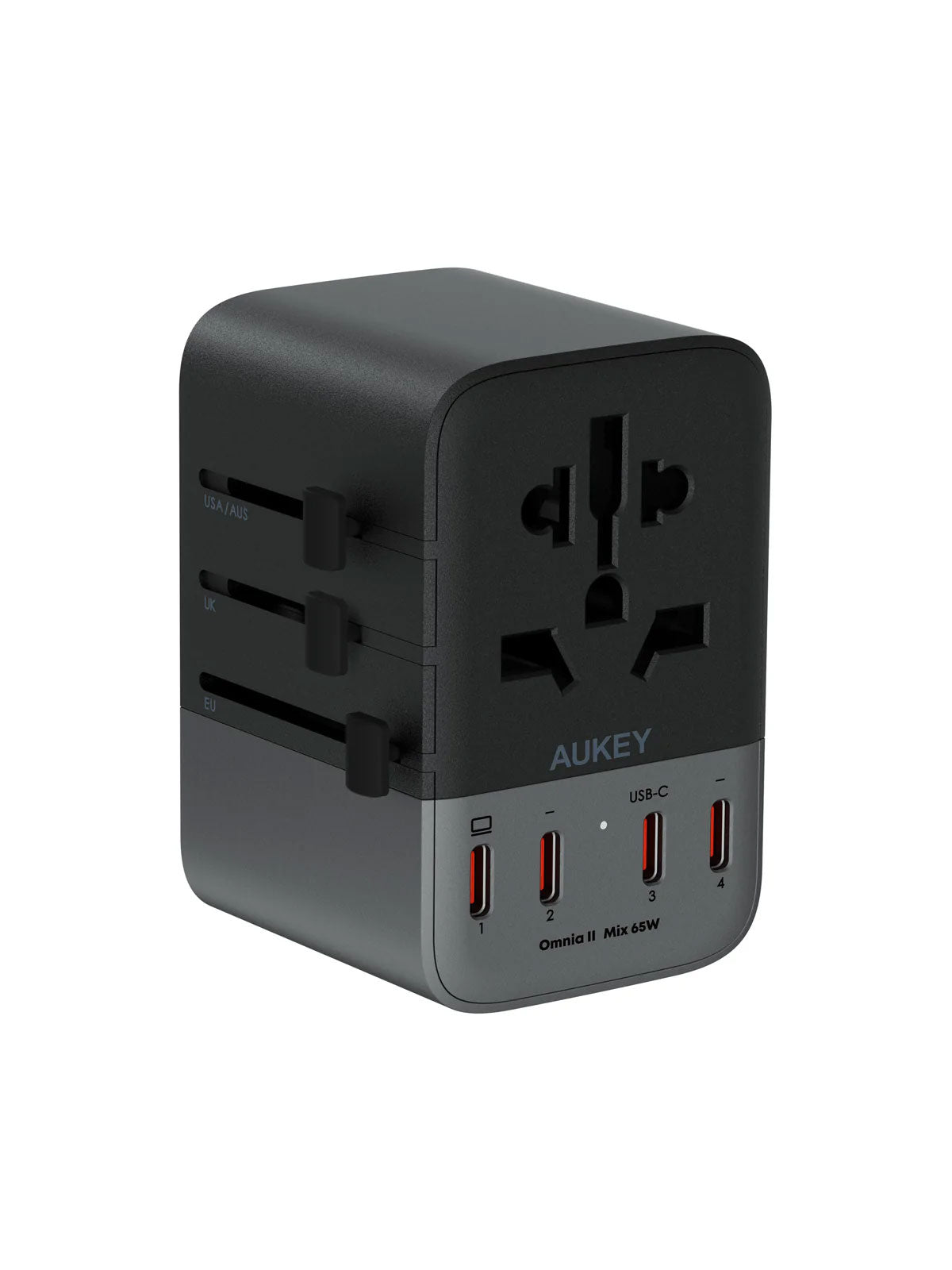 Aukey Travel Mate 65W GaN Universal Adapter with USB ports (PA-TA08A)