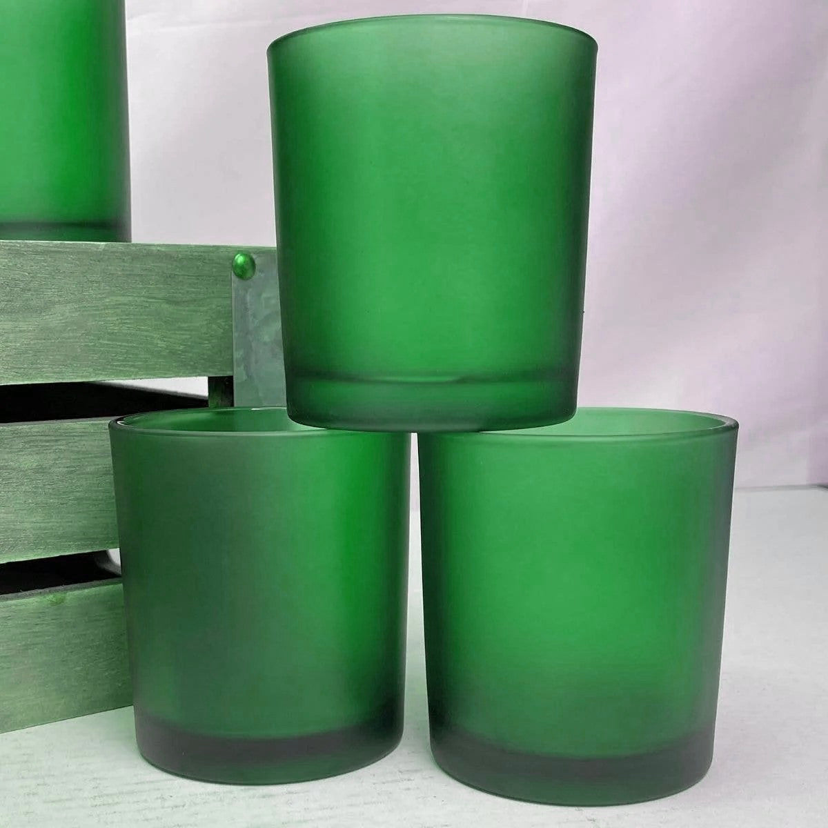 40 Bulk Pack Green Frosted Glass Votive Candle Holders Table Centreoieces Xmas Wedding Anniversary Event Recption Party Function or Home Decor