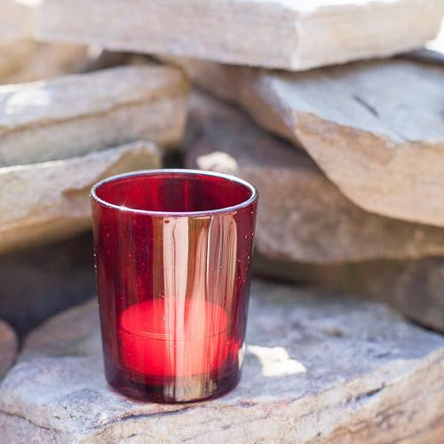 20 Pack Red Glass Votive Tealight Candle Holders House Party Centerpiece Xmas Wedding Decor Glass Candlestick Party Decorations Bridal Valentines Event