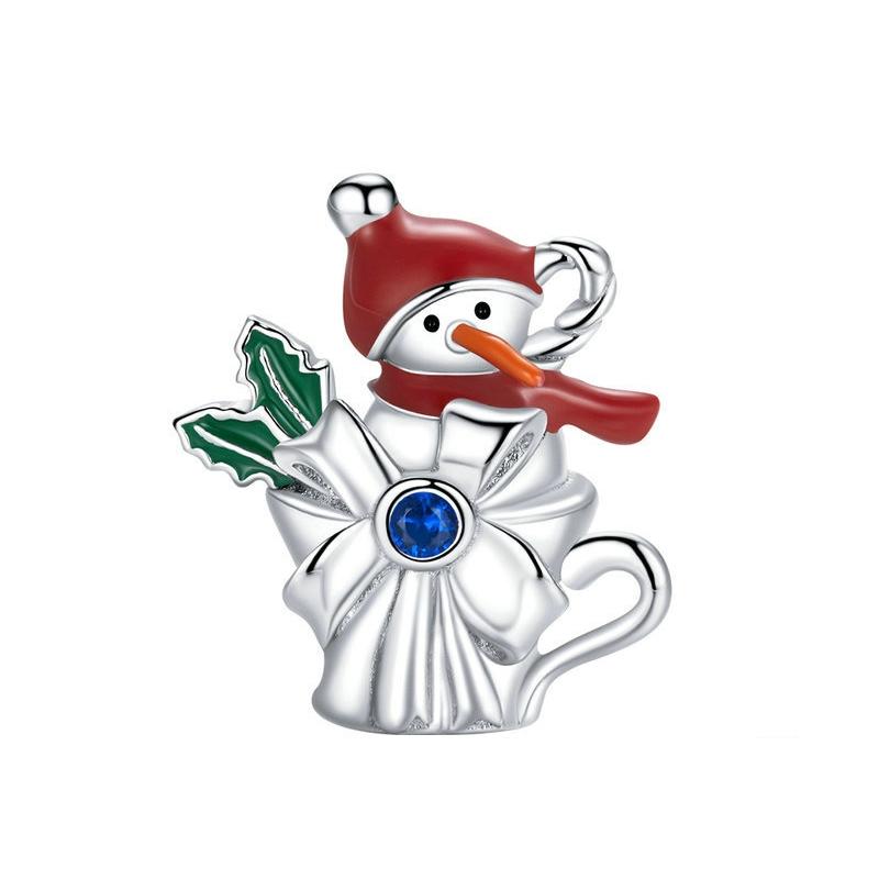 925 Sterling Silver Christmas Bead For Diy Accessories