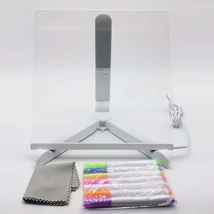 30*20 cm DIY Erasable Light-Up Drawing Board Set | Halloween Chalkboard Writing Board Craft Kit | Creative Craft Set for Kids & Adults