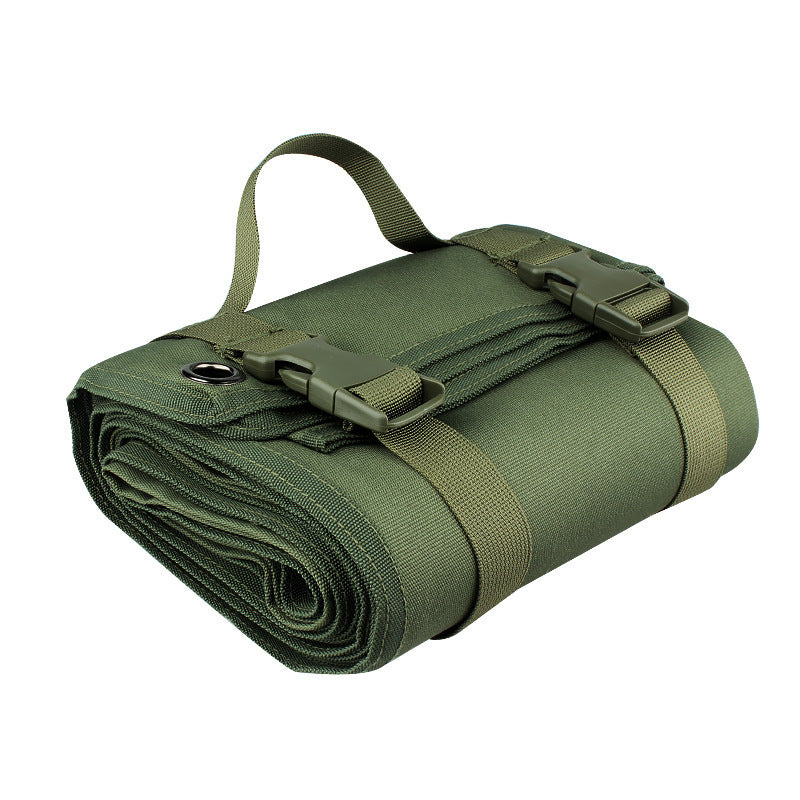 Green Tactical Roll-Up Shooting Mat - Lightweight Waterproof Ground Pad for Outdoor Camping & Hiking