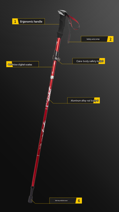 Long Blue Ultralight Foldable Hiking Pole - Adjustable Aluminium Trekking Stick with EVA Grip for Outdoor Walking & Climbing