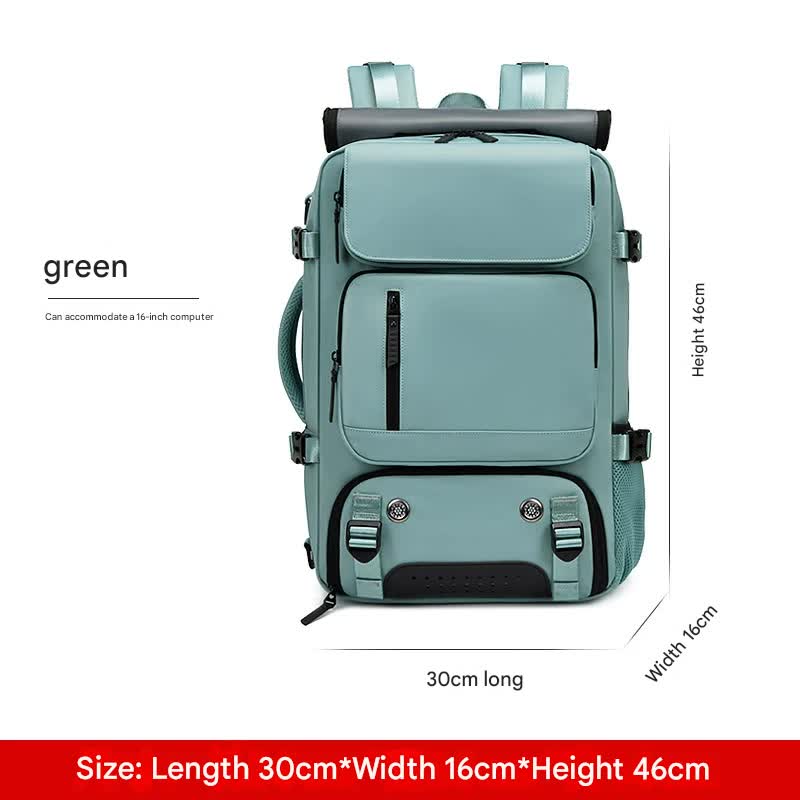4-in-1 Convertible Travel Backpack & Briefcase - Large Capacity, 16" Laptop Compartment, USB Port(Green)