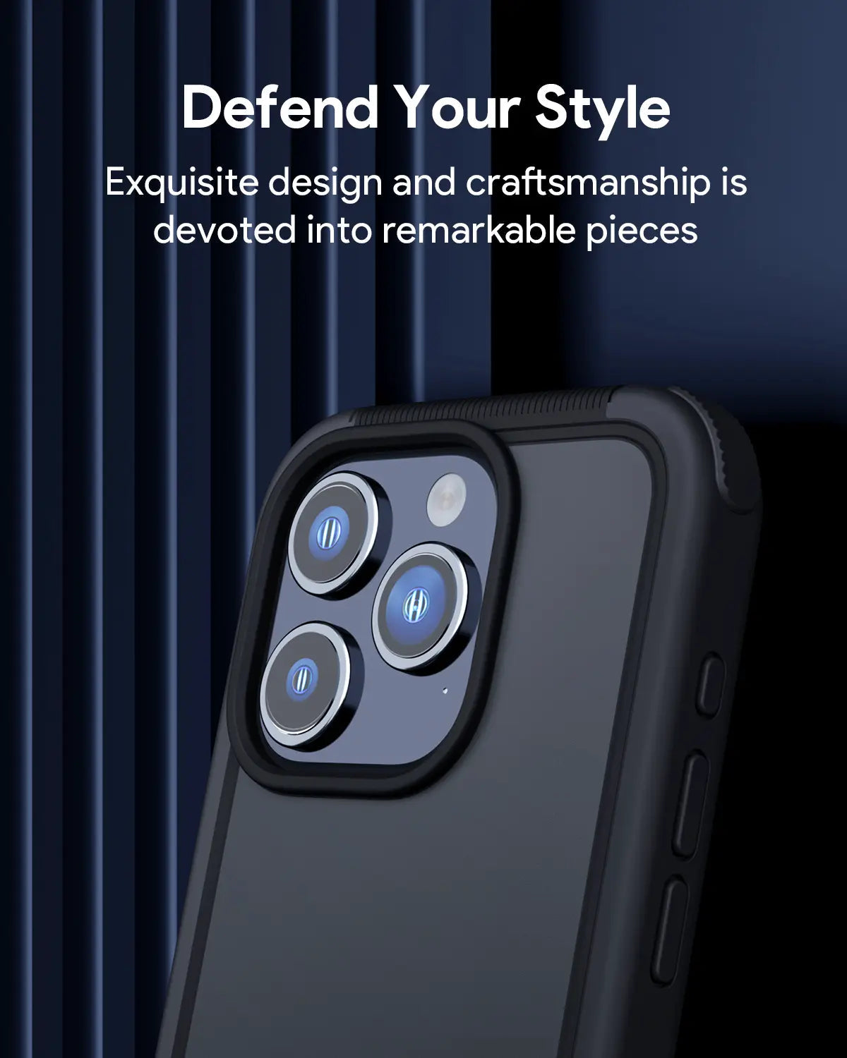 Aukey Urban Guard Elite Magnetic Hard-Shell iPhone 15 Pro Phone Case - Dark Gray (UG10C)