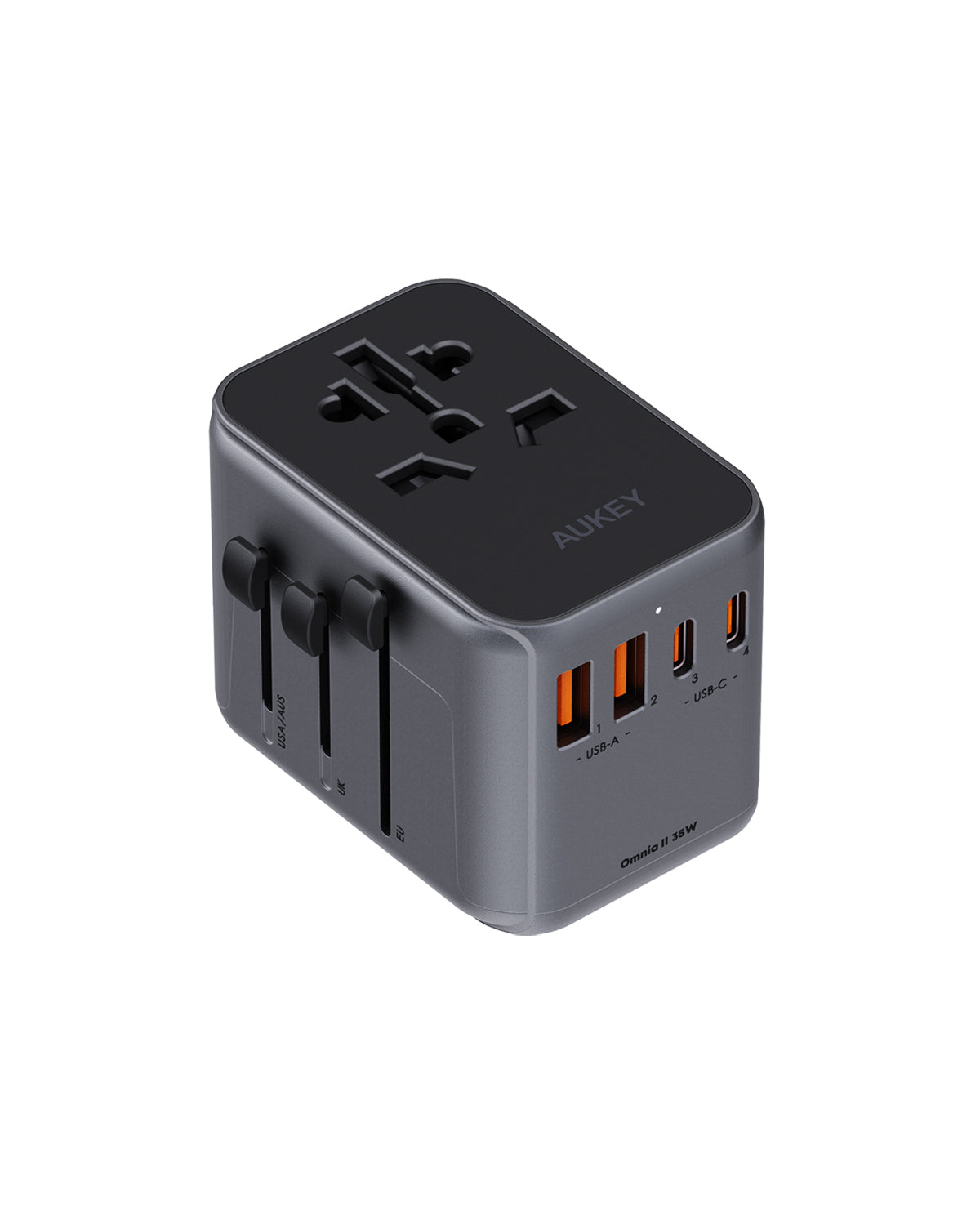 Aukey Travel Mate 35W GaN Universal Adapter with USB ports (PA-TA07A)
