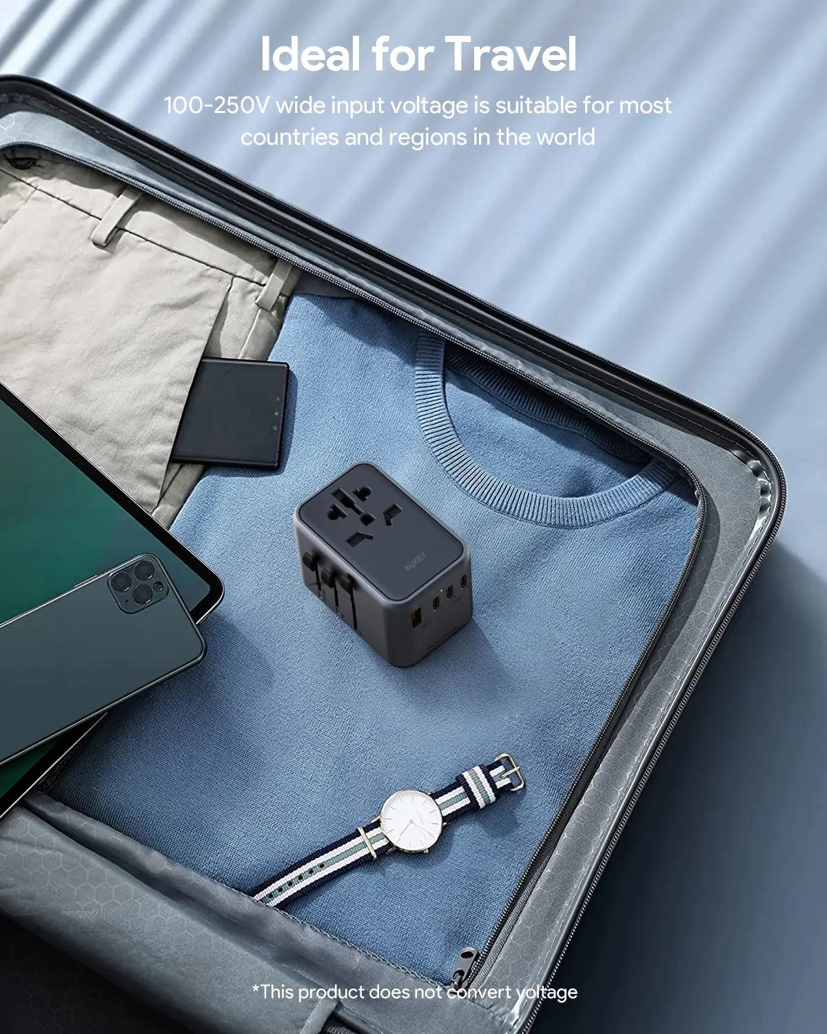 Aukey Travel Mate 65W GaN Universal Adapter with USB ports (PA-TA08A)