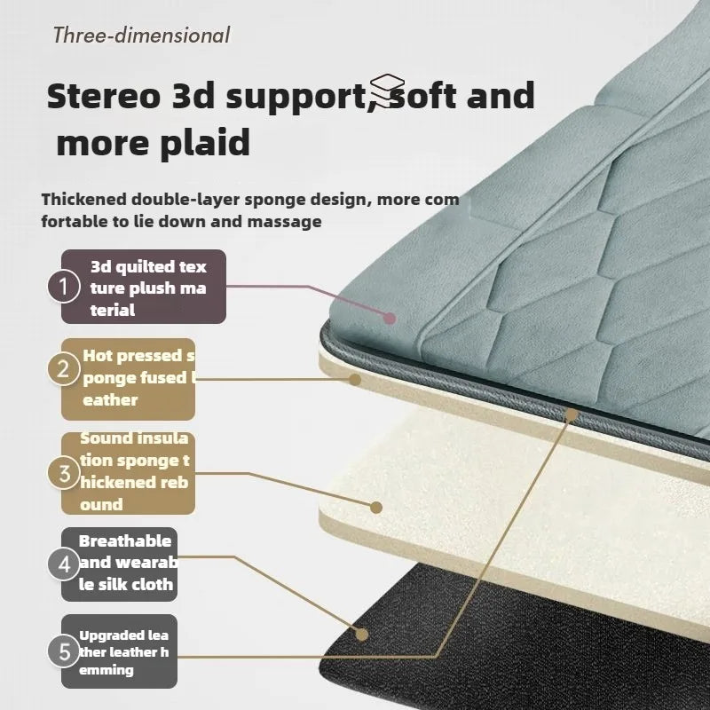 Electric Full Body Massage Mattress with Heat, Airbag, and Kneading Grey