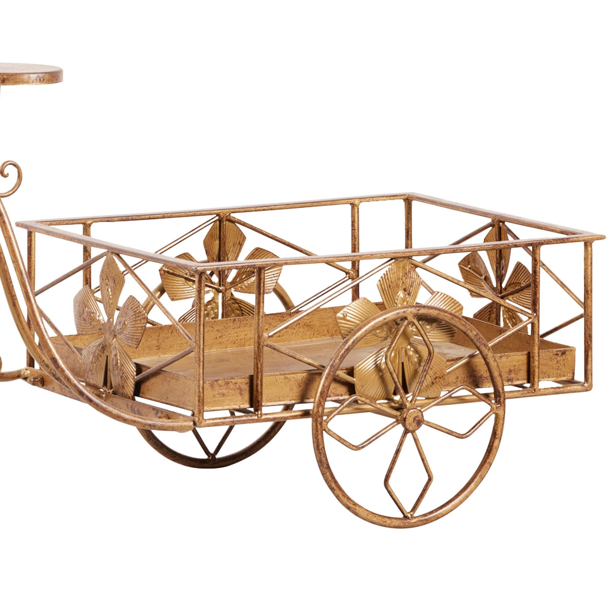 Christabelle Antique Gold Metal Art Iron Wrought Material Bicycle Display Christmas Decor