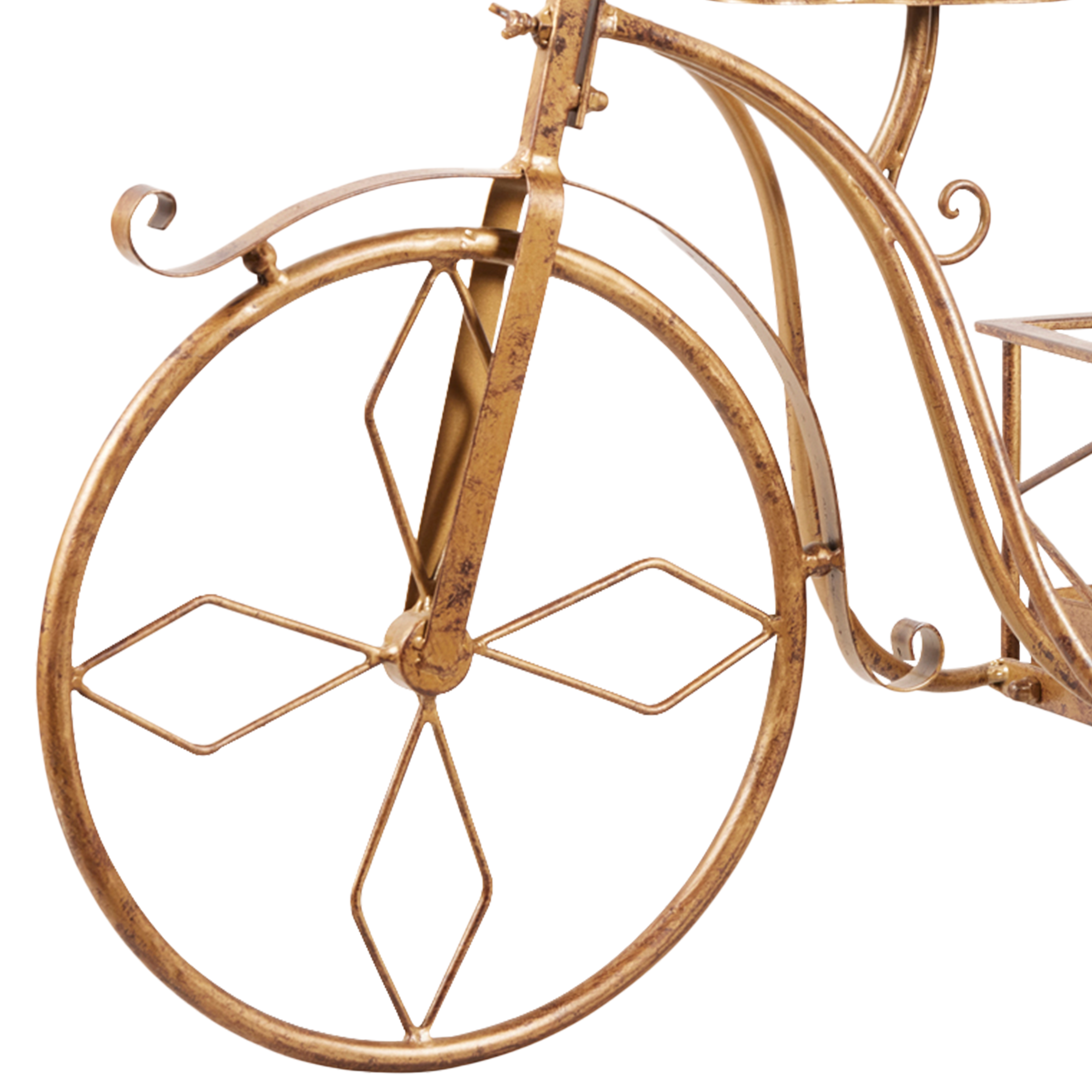 Christabelle Antique Gold Metal Art Iron Wrought Material Bicycle Display Christmas Decor