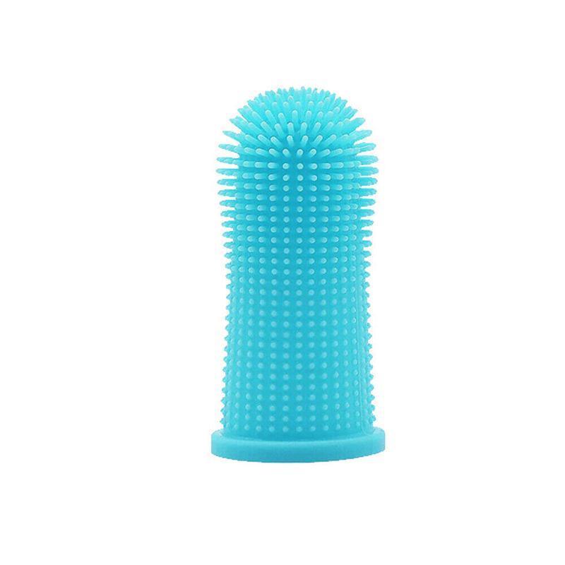 Premium Oral Care Dog Cat Toothbrush Finger Toothbrush Finger Silicone - Yellow