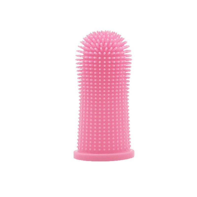Premium Oral Care Dog Cat Toothbrush Finger Toothbrush Finger Silicone - White