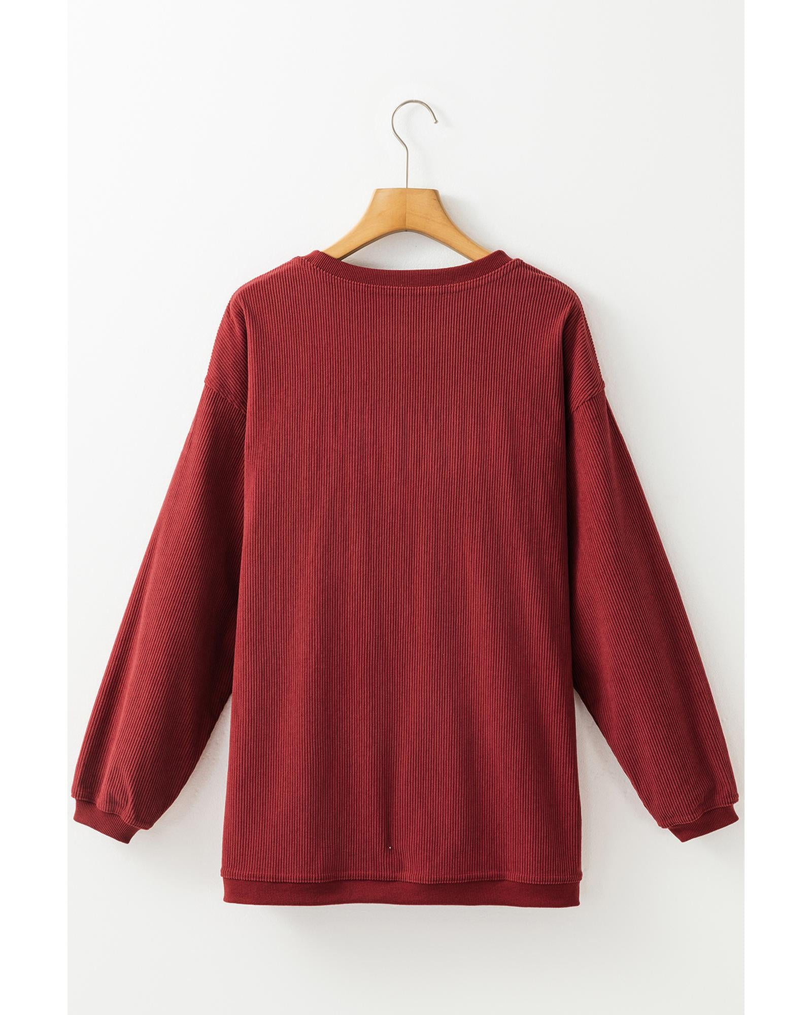 Racing Red MERRY Graphic Corded Christmas Sweatshirt - L