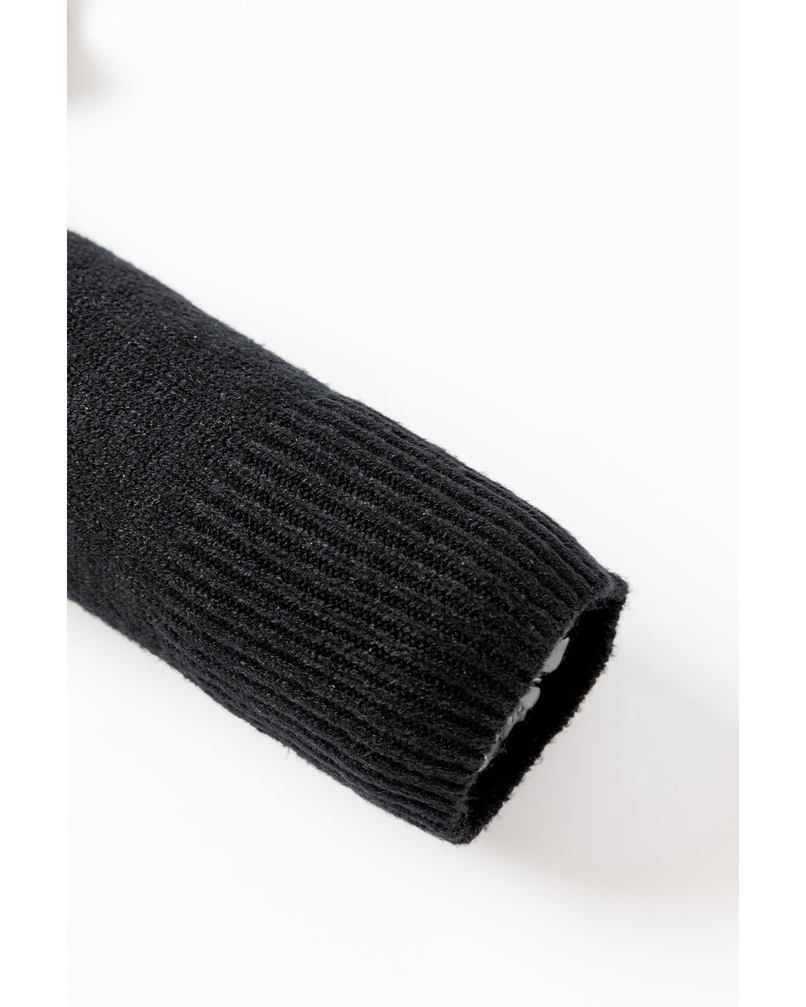 Black Tinsel Merry and Bright Graphic Christmas Sweater - XL