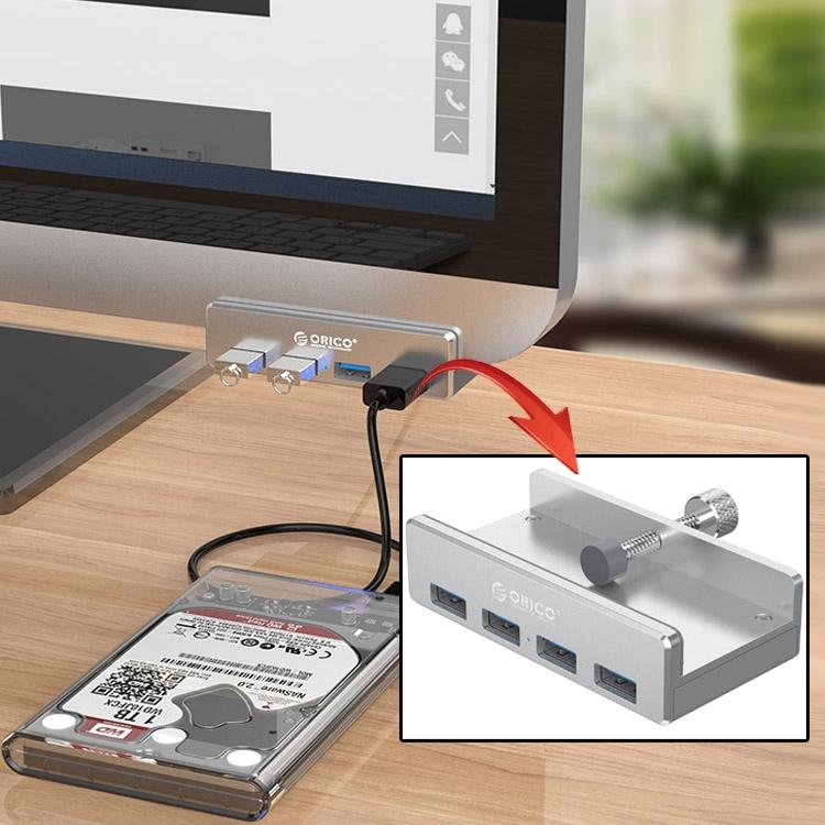 Aluminum 4-Port Usb 3.0 Clip Hub With 1M Cable - Pc1123