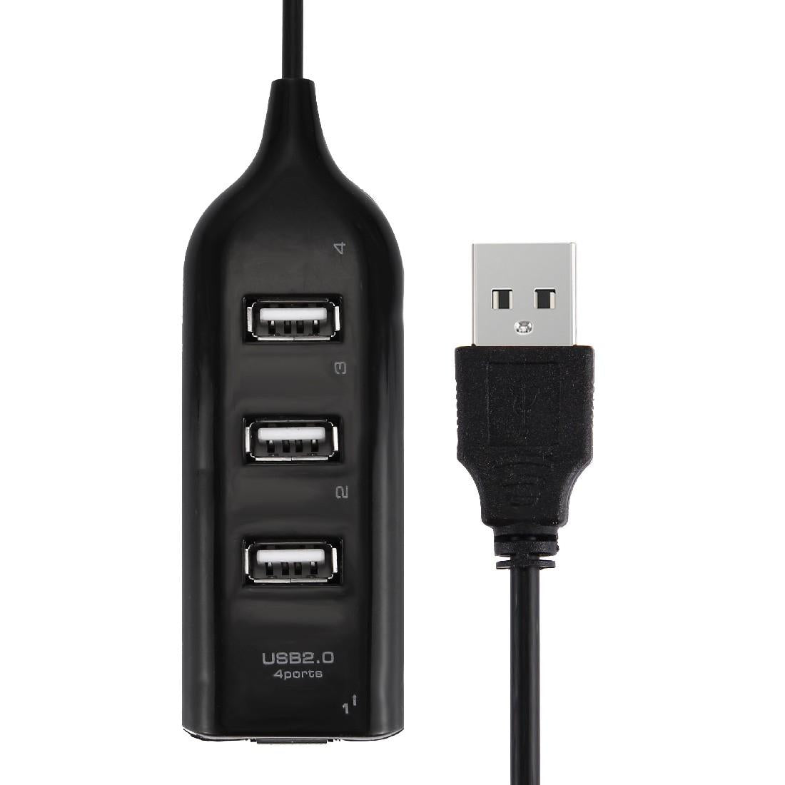 4-Port Usb 2.0 Hub 30Cm Cable Length - Black