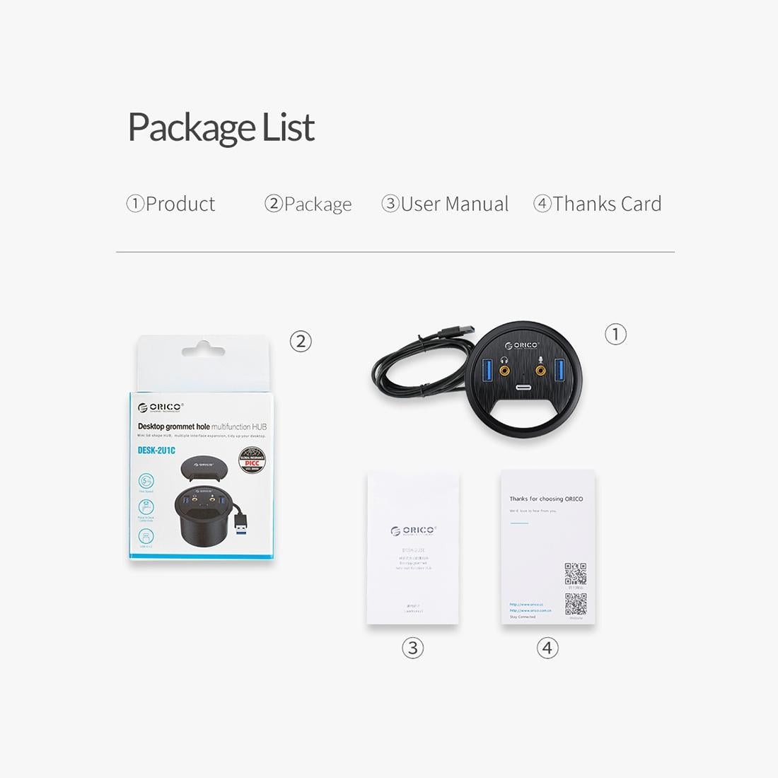 Multi-Function Desktop Power Grommet Hub