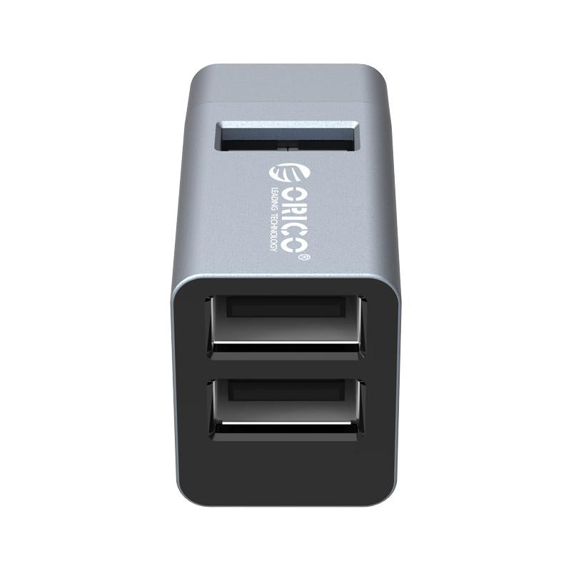 3-In-1 Usb Aluminum Mini Hub Adapter - Black