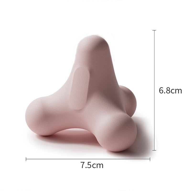 4-Corner Fascia Massage Ball For Neck & Shoulder Relief Yoga & Fitness - Pink