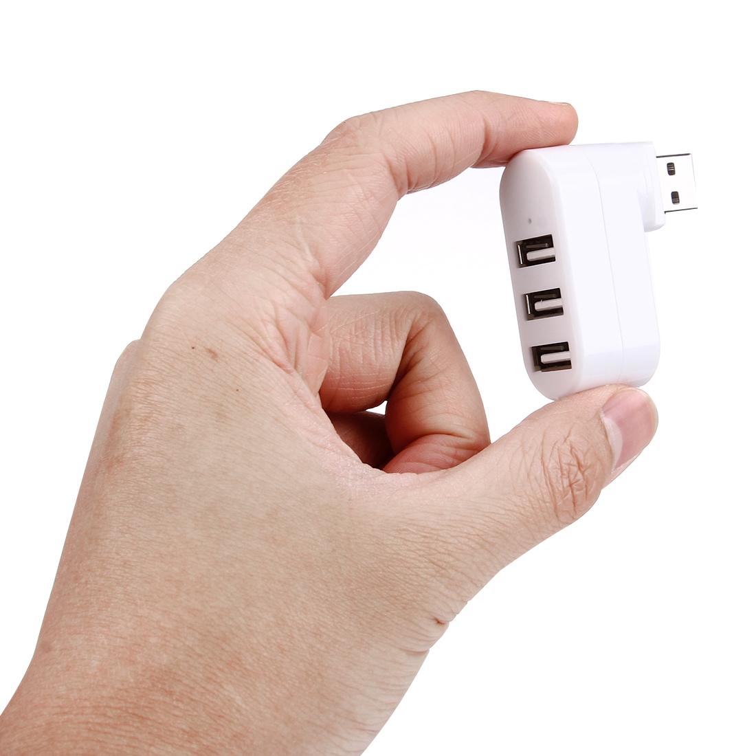 3-Port Usb 2.0 Hub With 180° Rotation - Black