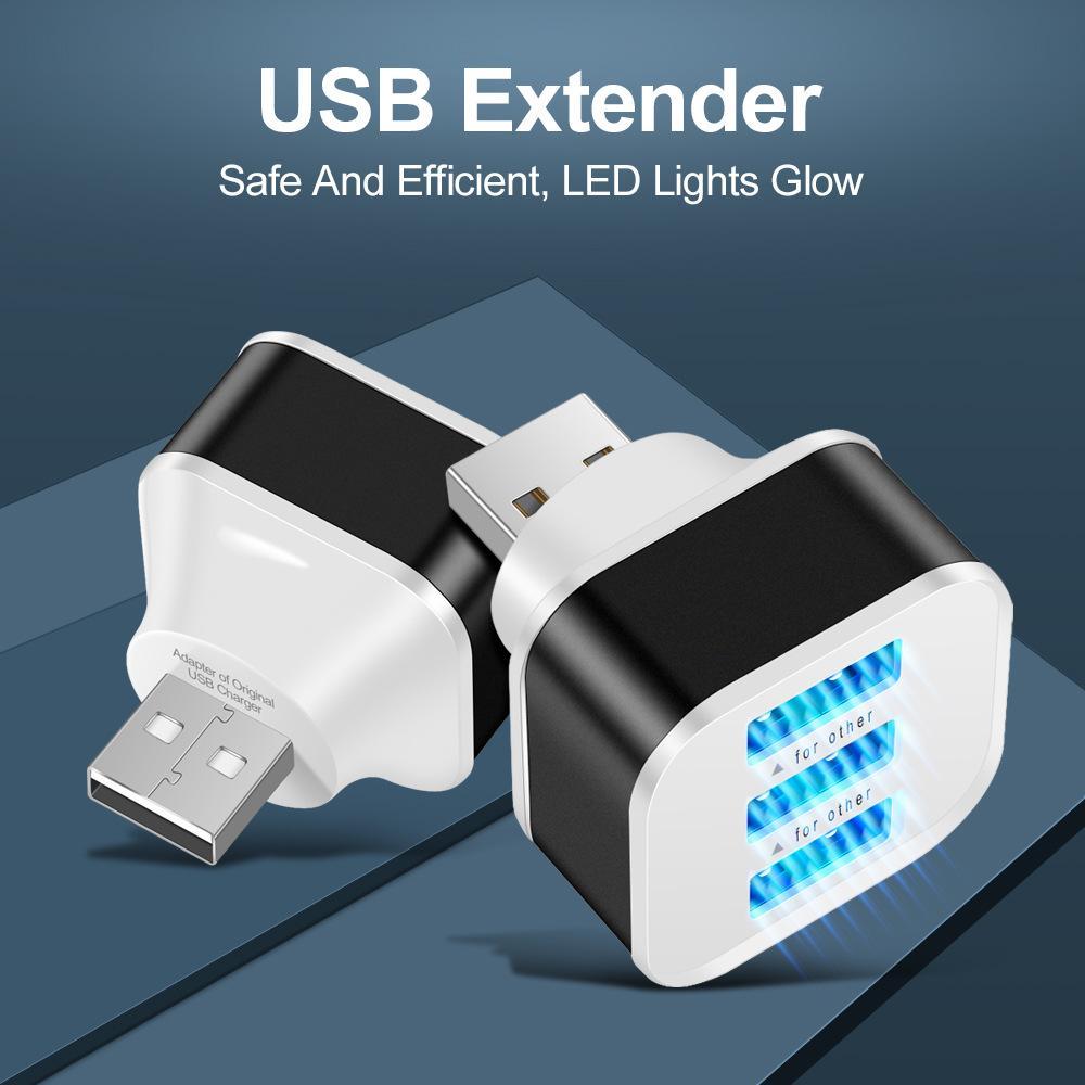 3-Port Usb 2.0 Hub Expander - Silver