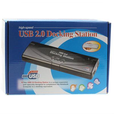 8-Port Usb 2.0 Docking Station With Multiple Ports Black - Black