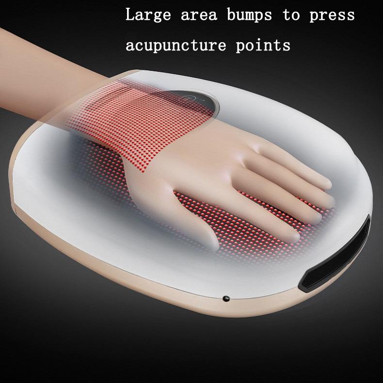 Hand Finger Joint Massager Wrist Palm Physiotherapy Mouse Meridian Acupoint Charging Amber Gold - Amber Gold