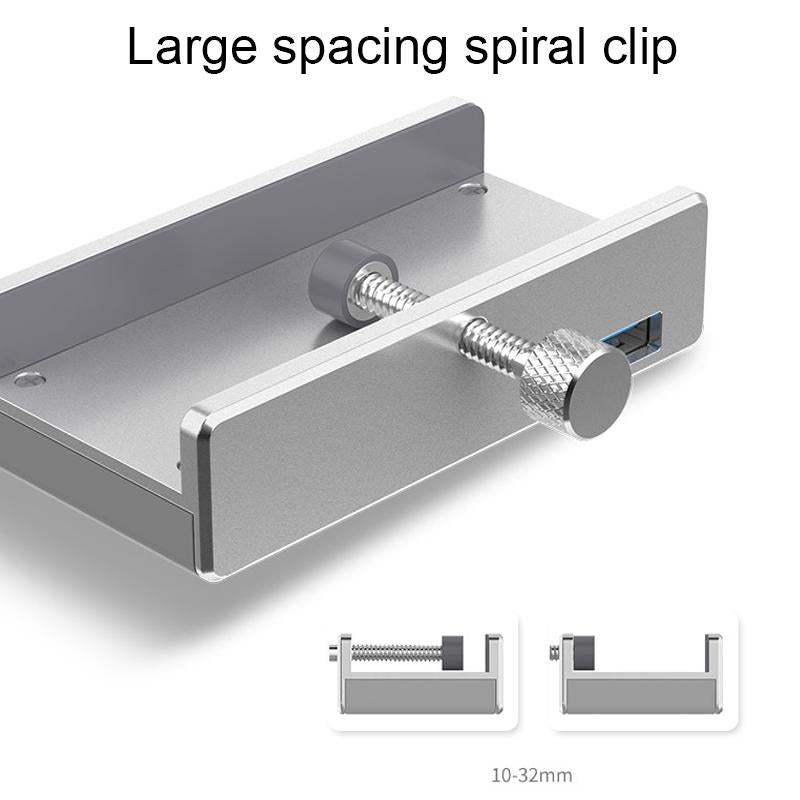 Aluminum 4-Port Usb 3.0 Clip Hub With 1M Cable - Pc1123B