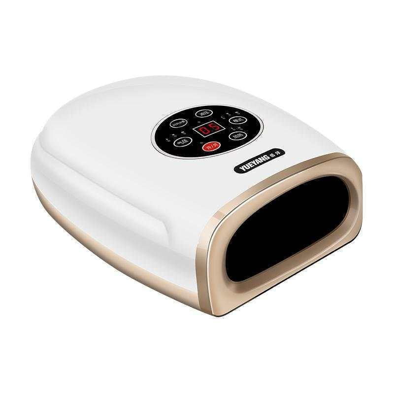 Hand Finger Joint Massager Wrist Palm Physiotherapy Mouse Meridian Acupoint Plug Amber Gold - Pearl Black
