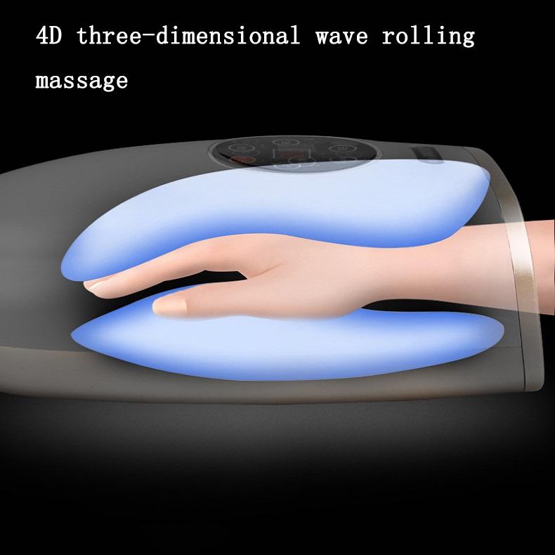 Hand Finger Joint Massager Wrist Palm Physiotherapy Mouse Meridian Acupoint Charging Amber Gold - Pearl Black