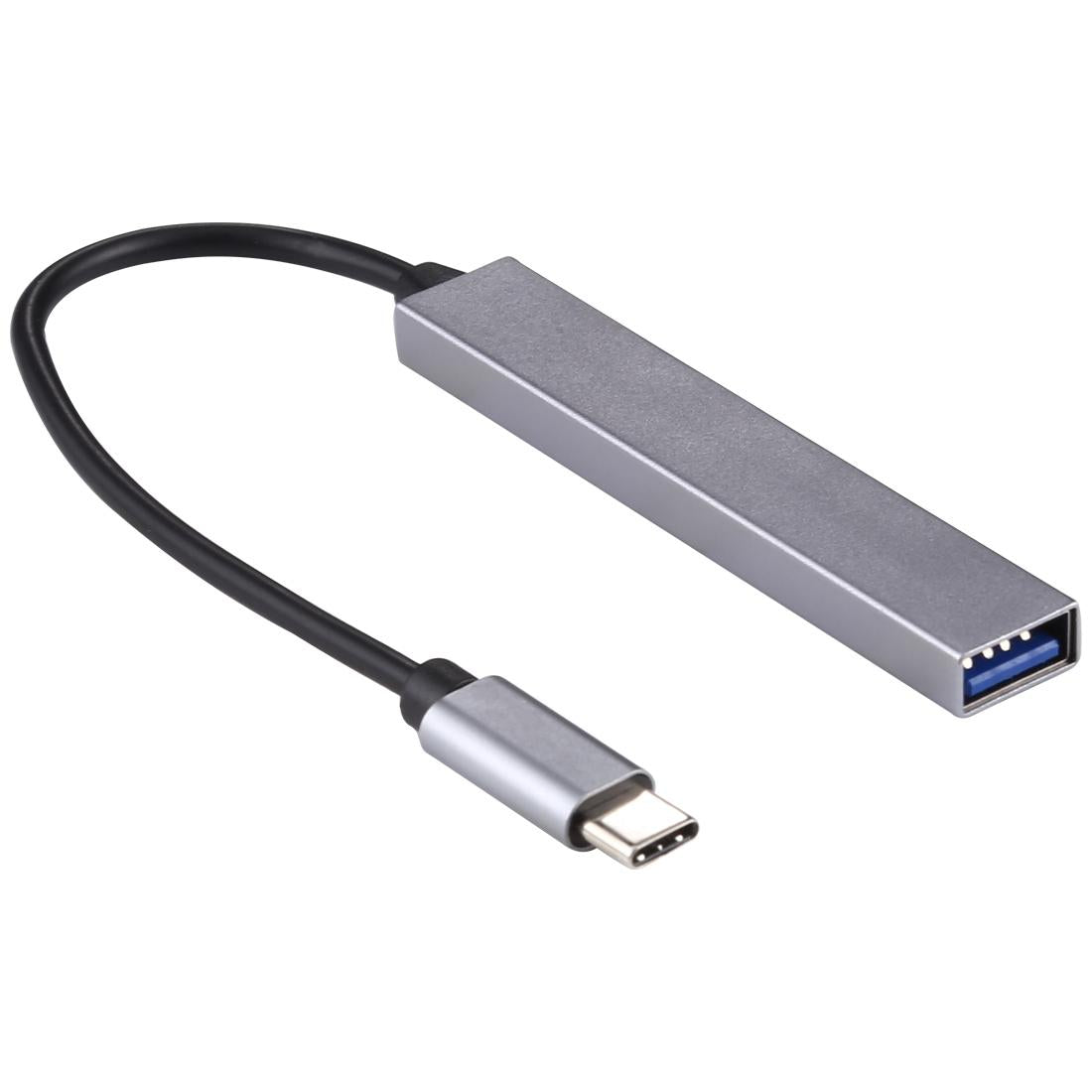 4-Port Usb-C Hub Adapter With Usb 3.0 - Silver Grey