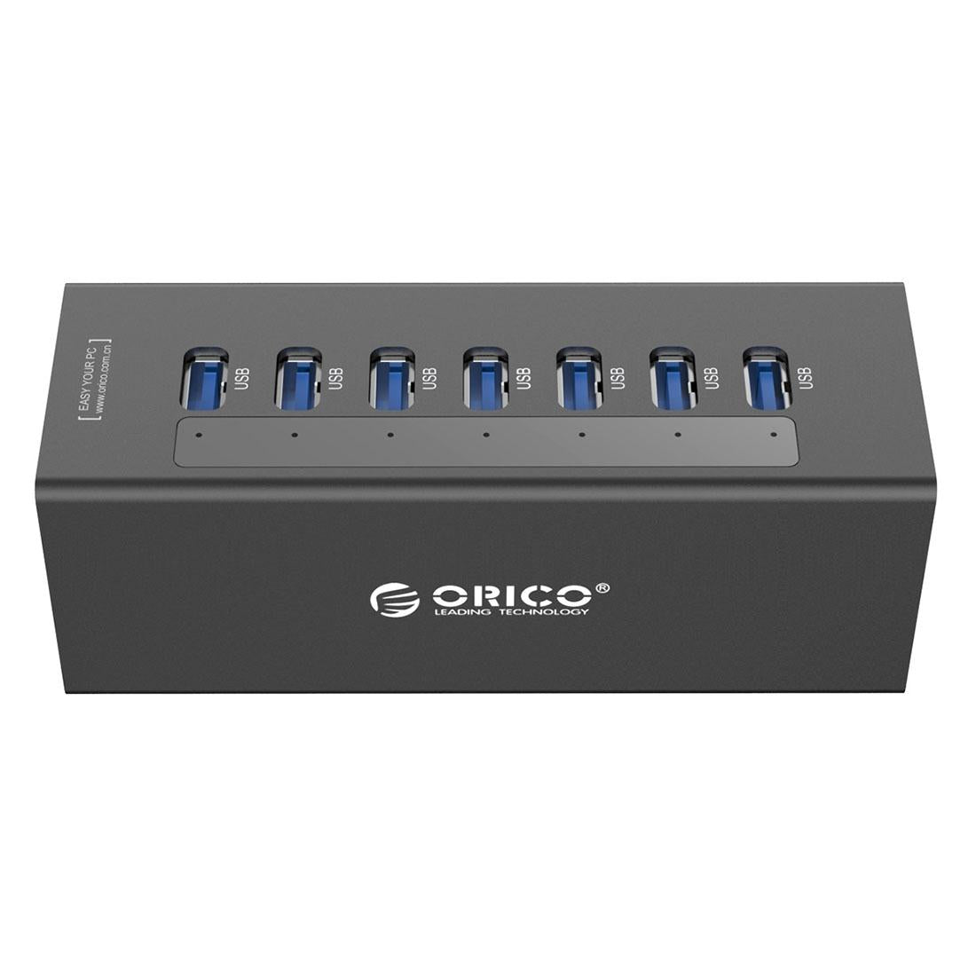 7-Port Aluminum Usb 3.0 Hub For Laptops - Silver