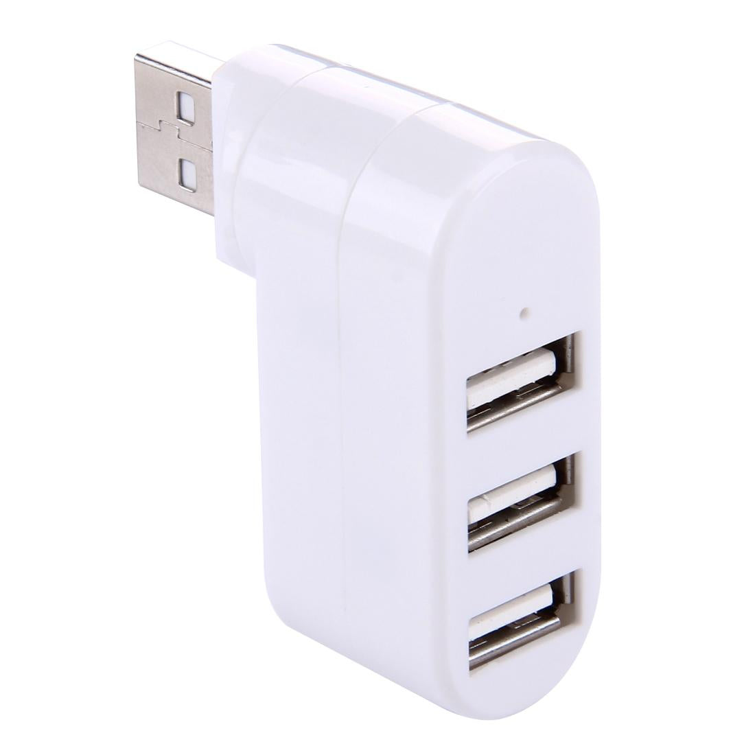 3-Port Usb 2.0 Hub With 180° Rotation - White