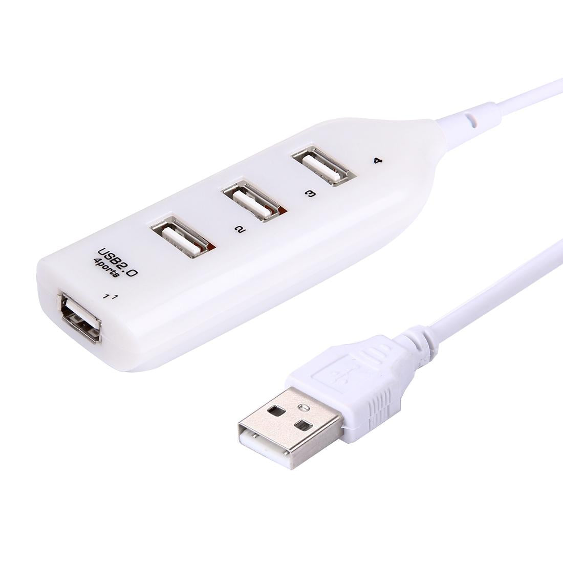 4-Port Usb 2.0 Hub 30Cm Cable Length - White