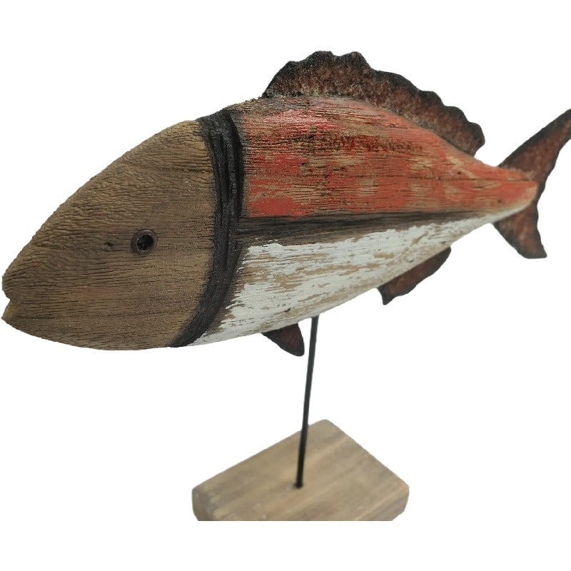 Handcrafted Fish On Base 30cm