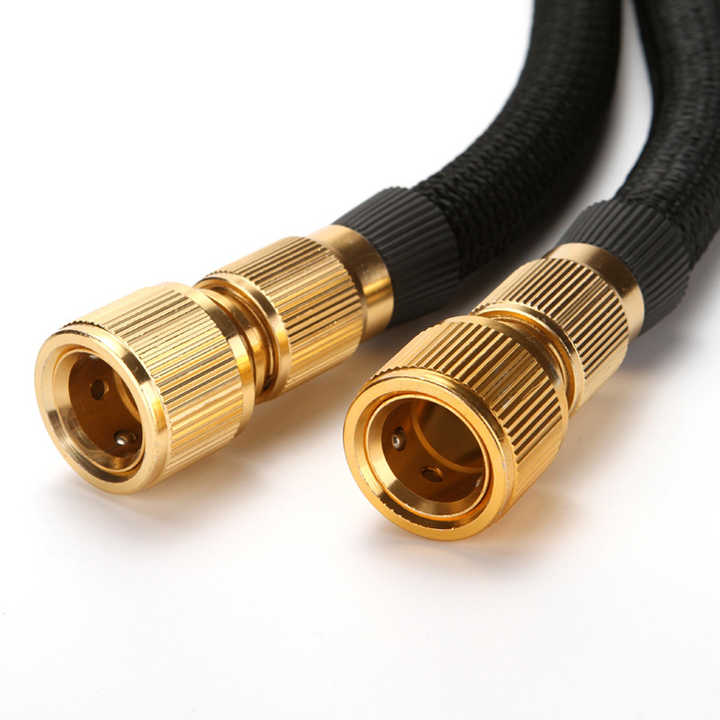 25FT Orange Expandable Garden Hose without Spray Gun - High-Pressure TPE Watering & Car Wash Tool