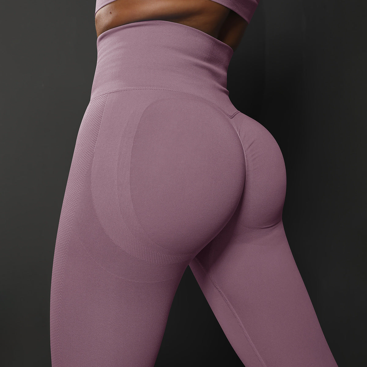 Size S Light Purple Seamless High-Waisted Yoga Pants for Women - Lift Workout Leggings for Running, Gym, and Fitness