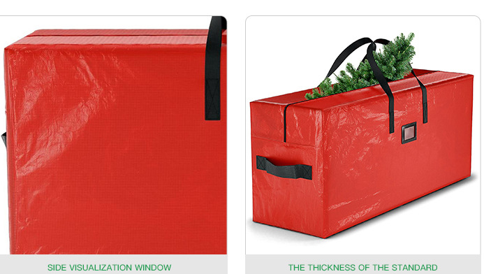 Red 122*34*51CM Durable Dustproof Christmas Tree Storage Bag