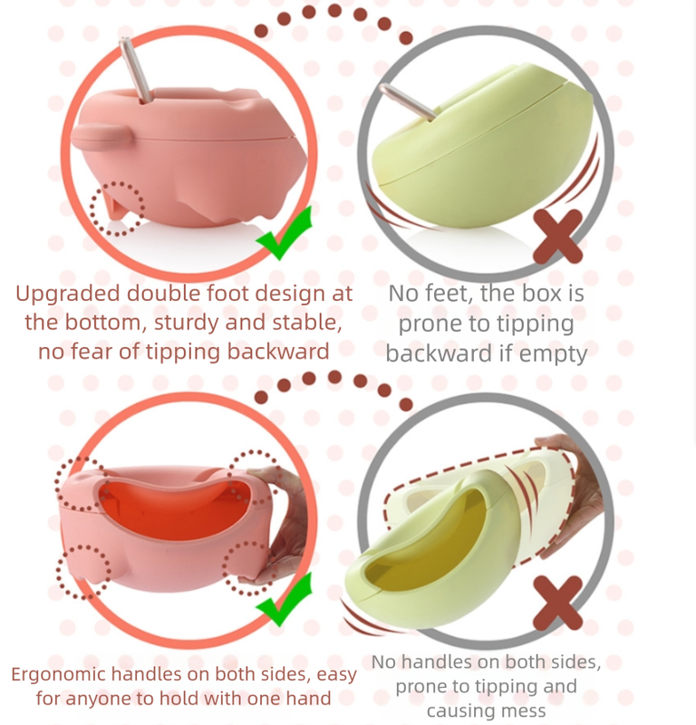 Black-white Creative Lazy Snack Bowl with Phone Holder - Dual-Layer Dish for Nuts & Seeds