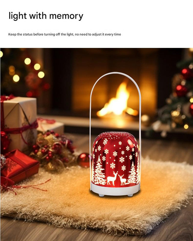 Portable Christmas LED Lantern - Dimmable, 3 Color Temps, 5200mAh Battery & Memory Function(Green)