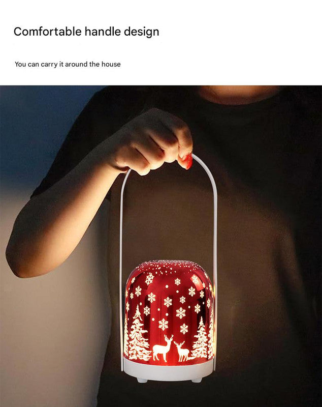 Portable Christmas LED Lantern - Dimmable, 3 Color Temps, 5200mAh Battery & Memory Function(Gold)