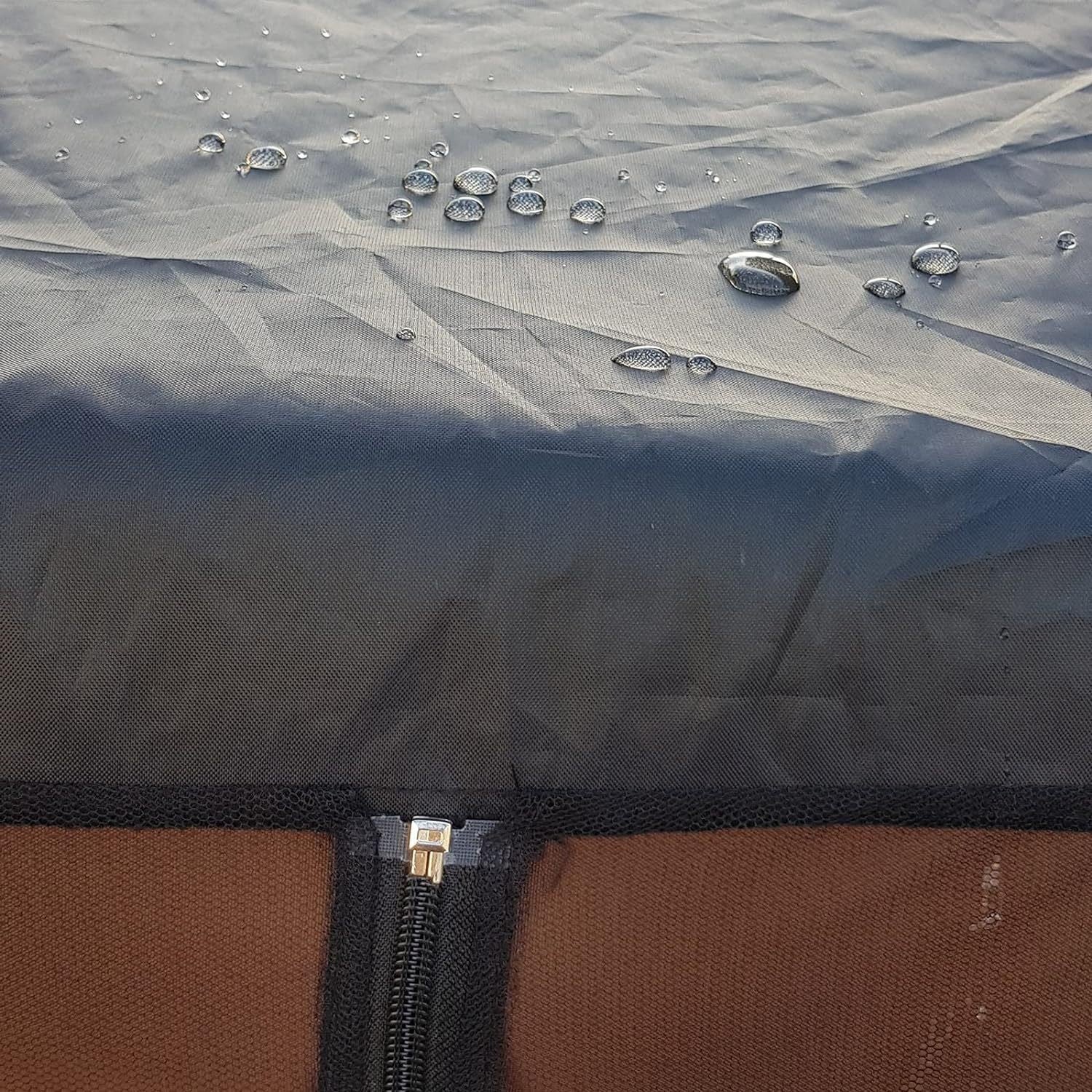 Portable Outdoor Chair Cover with Mosquito Net & Sun Canopy - UV & Water-Resistant Shelter for Camping & Fishing(black 185*125*205CM)