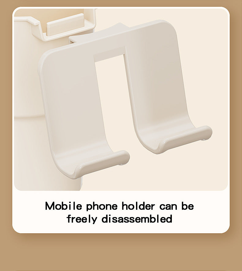 Multi-Purpose Anti-Spill Cup Holder with Suction Base & Detachable Phone Stand(pink)