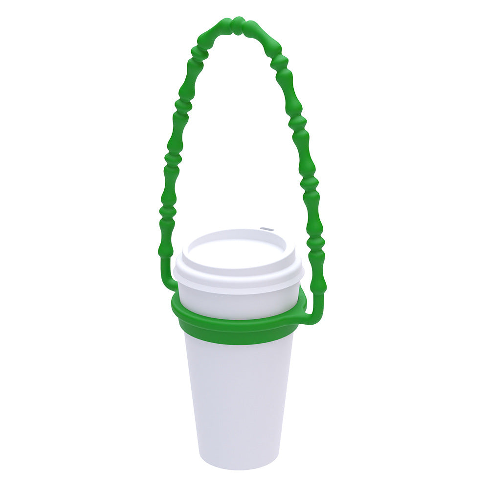 2 Pcs White and Black Panda Adorable Animal Silicone Cup Carrier - Portable Reusable Handle for Water Cup(cup not included)