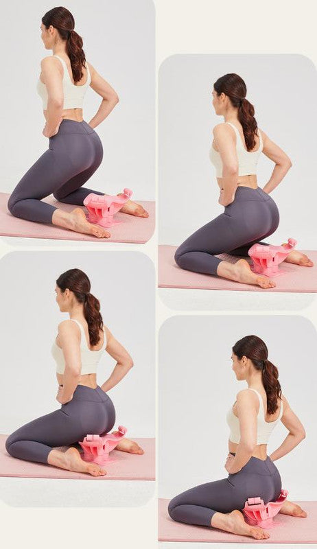 Pink Ergonomic Pelvic Floor & Glute Trainer - Home Workout Equipment for Hips and Inner Thighs