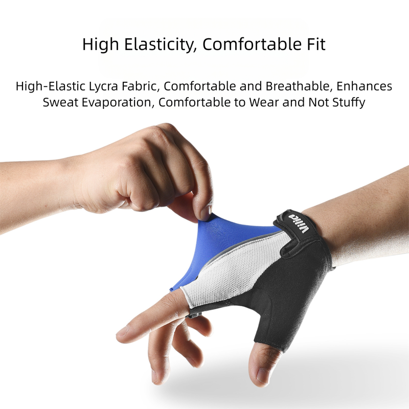 Size XL Black Padded Half-Finger Cycling Gloves - Breathable Shock-Absorbing Workout Gloves for Gym & Fitness