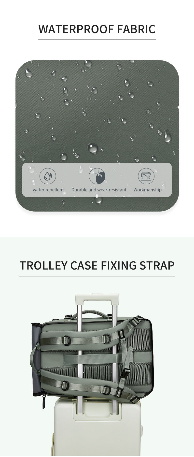 4-in-1 Convertible Travel Backpack & Briefcase - Large Capacity, 16" Laptop Compartment, USB Port(Army Green)