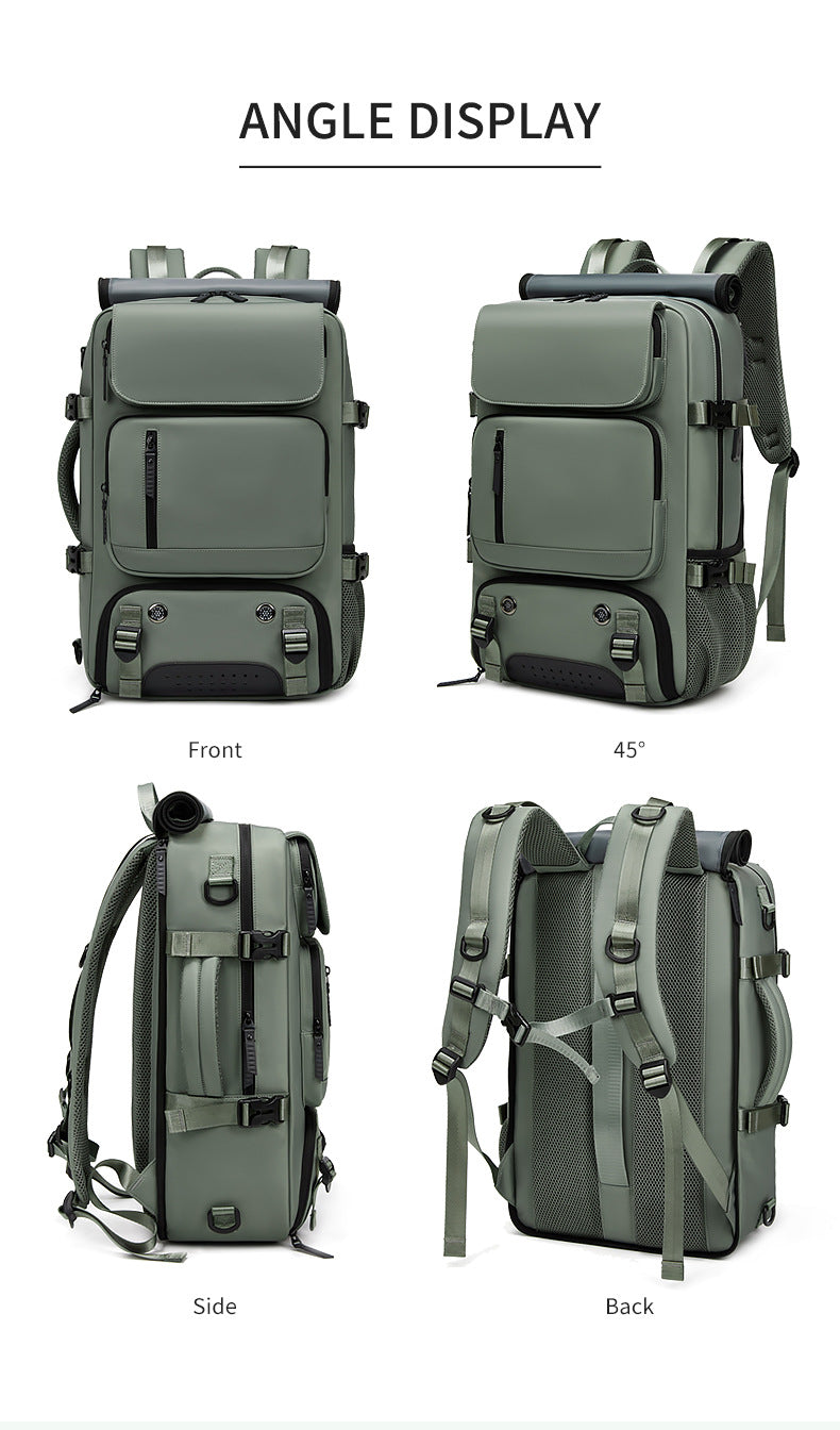 4-in-1 Convertible Travel Backpack & Briefcase - Large Capacity, 16" Laptop Compartment, USB Port(Pink)