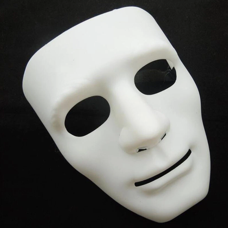 2x Robot Plain Mask Purge Style Halloween Scary Ghost Blank Mask Unisex - 2x Blue